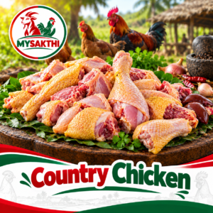 Fresh Country Chicken (Nattu Kozhi) With Skin